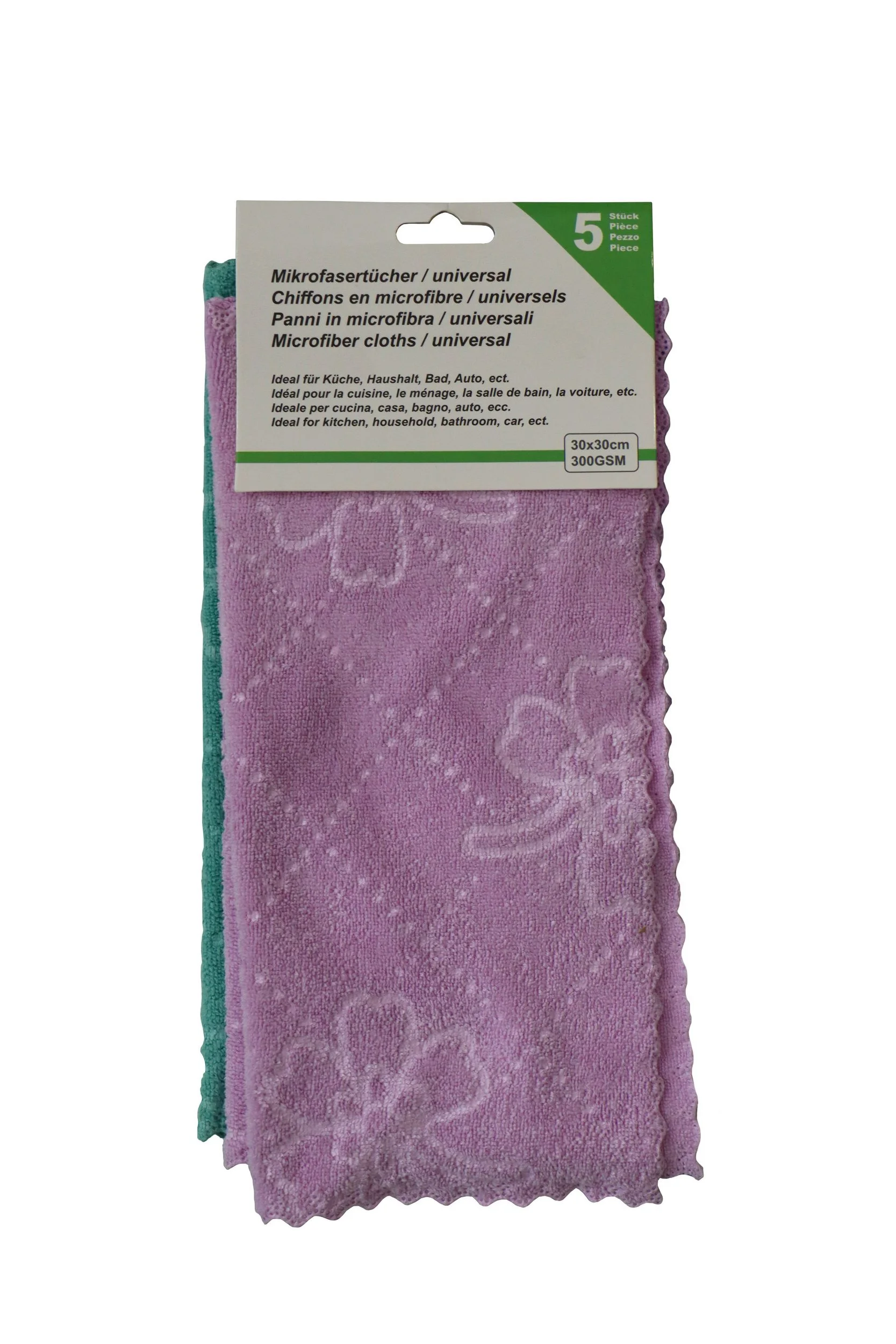 Microfasertücher „Prilblümchen“ – 5er-Set, 300 GSM, 30 × 30 cm